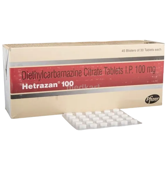 hetrazan 100mg tablet 30's